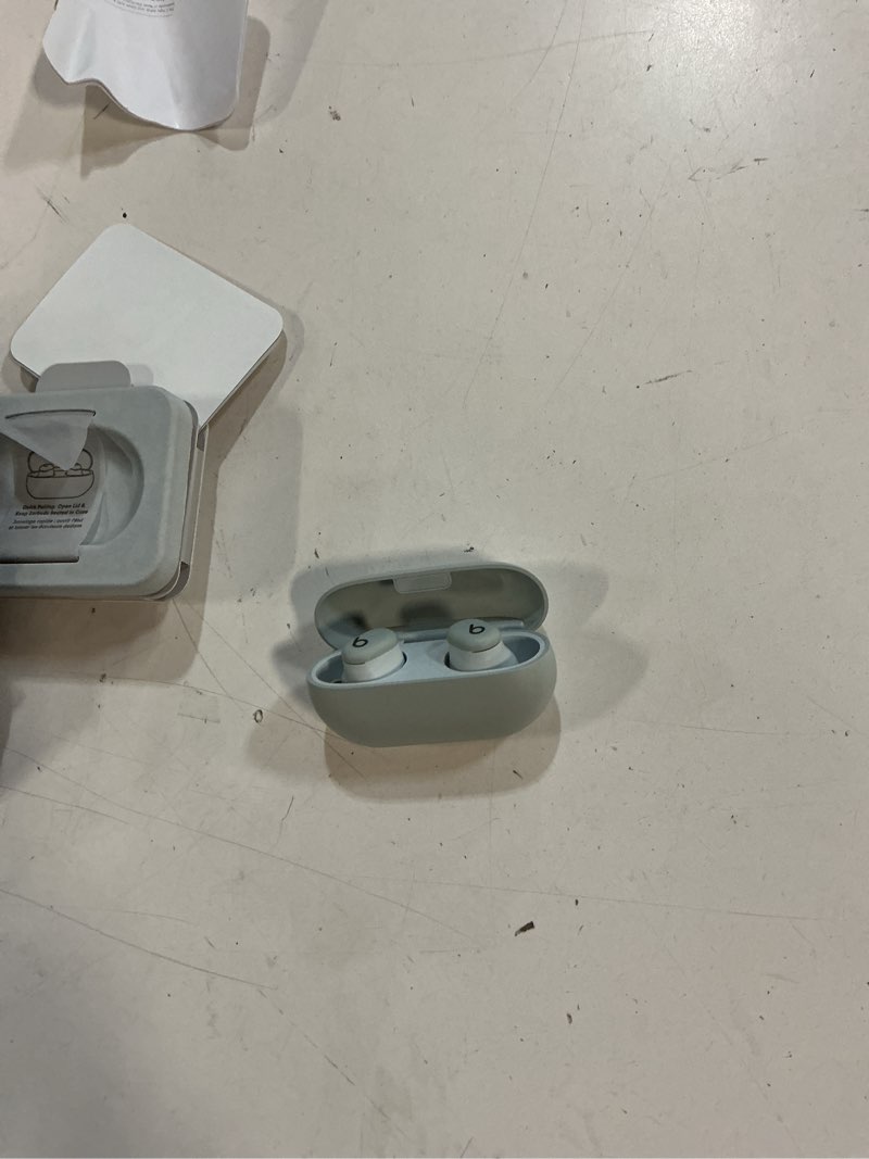 Condition photo showing Good Condition for ( missing cable) beats solo buds - wireless bluetooth earbuds | 18 hours of battery life | apple & android compatibility | built-in microphone - storm gray storm gray solo buds