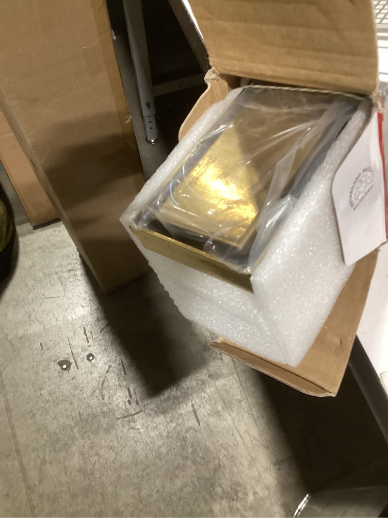 Condition photo showing New/Like New for Neodrain 18-Inch Gold Linear Shower Drain, 2-in-1 Flat & Tile Insert Cover, Stainless Steel Linear Drain, Brushed Brass Rectangle Shower Floor Drain with Hair Strainer, Watermark&CUPC Certified Golden 18 In