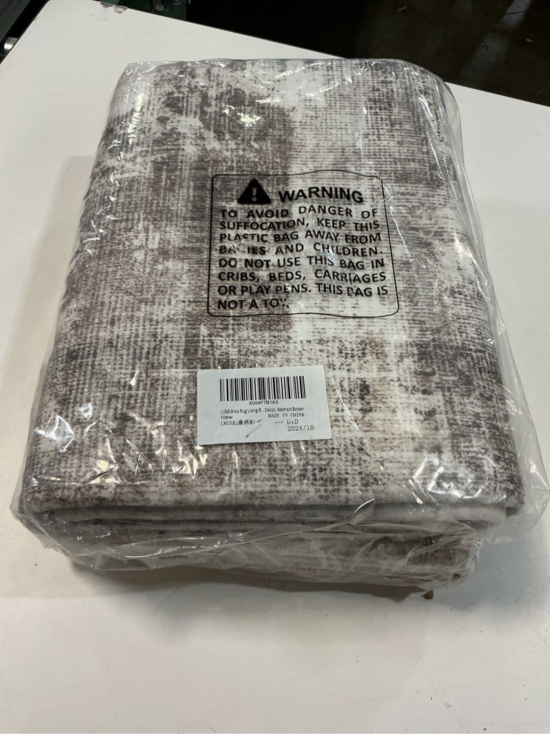Condition photo showing New/Like New for LUMI 5x8 Washable Area Rug for Living Room, Ultra Soft Modern Abstract Rugs Non Slip with Rubber Backing, Low Profile, High Traffic, Stain Resistant Carpets, Ideal for Bedroom, Dining Room, Indoor 5' x 8' Twilight Grace
