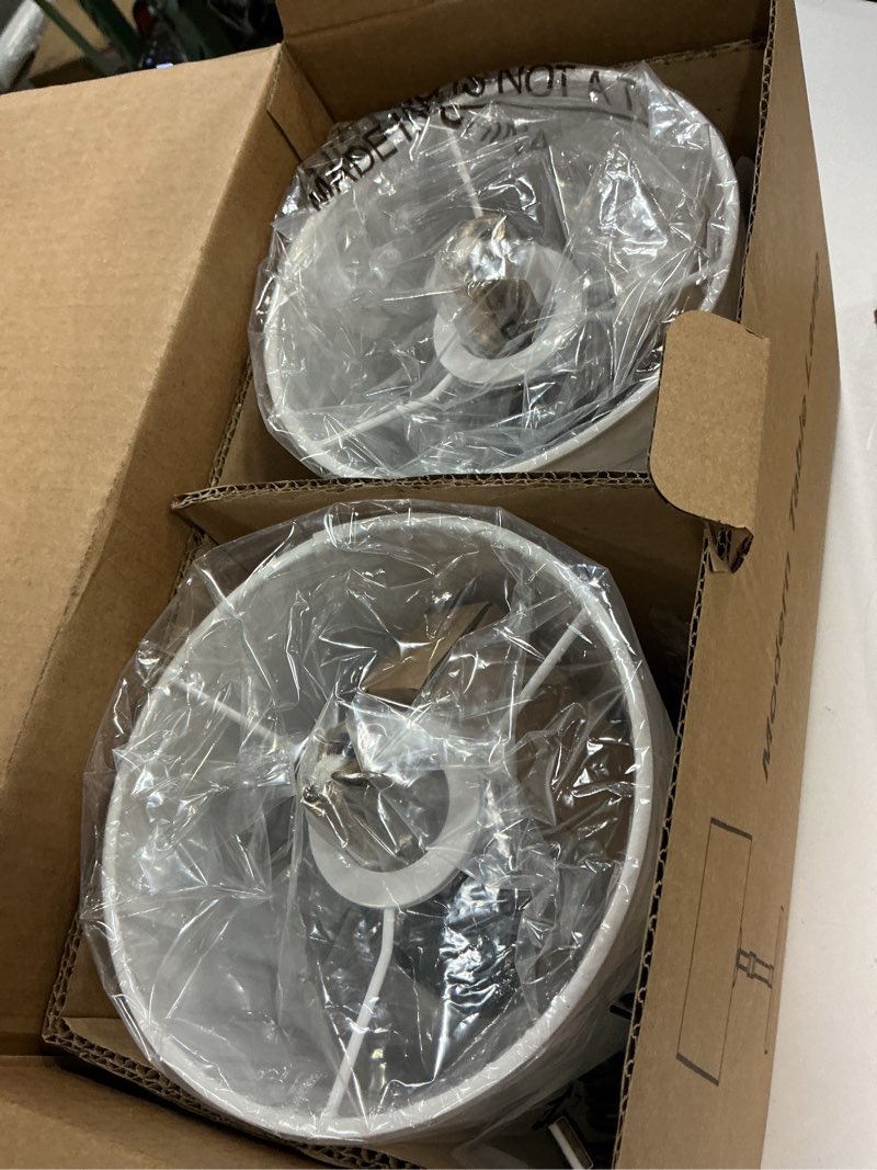 Condition photo showing New/Like New for Cordless Table Lamps Set of 2 – Battery Operated Lamp with 7500mAh Rechargeable Battery, Stepless Dimmable Vintage Brushed Gold Desk Wireless Lamps for Dining Room, Nightstand & Patio (Bulbs Included) Brushed Gold + White Lampshade (2 Pack)