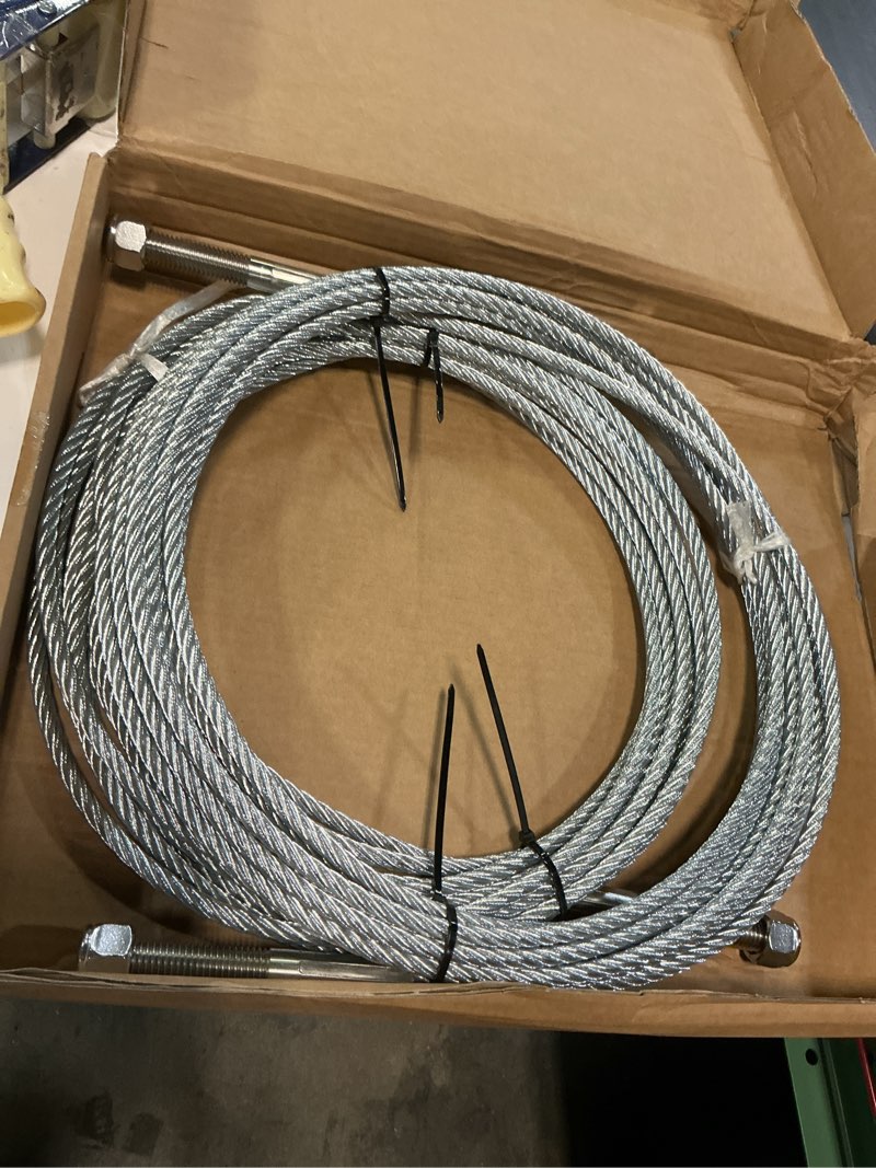 Condition photo showing Good Condition for equalizer cables compatible with rotary 2-post lifts spoa10, a10i, a10ip, a10ib, replaces n372 / bh-7529-86, 30'4" wire with threaded studs (set of 2)