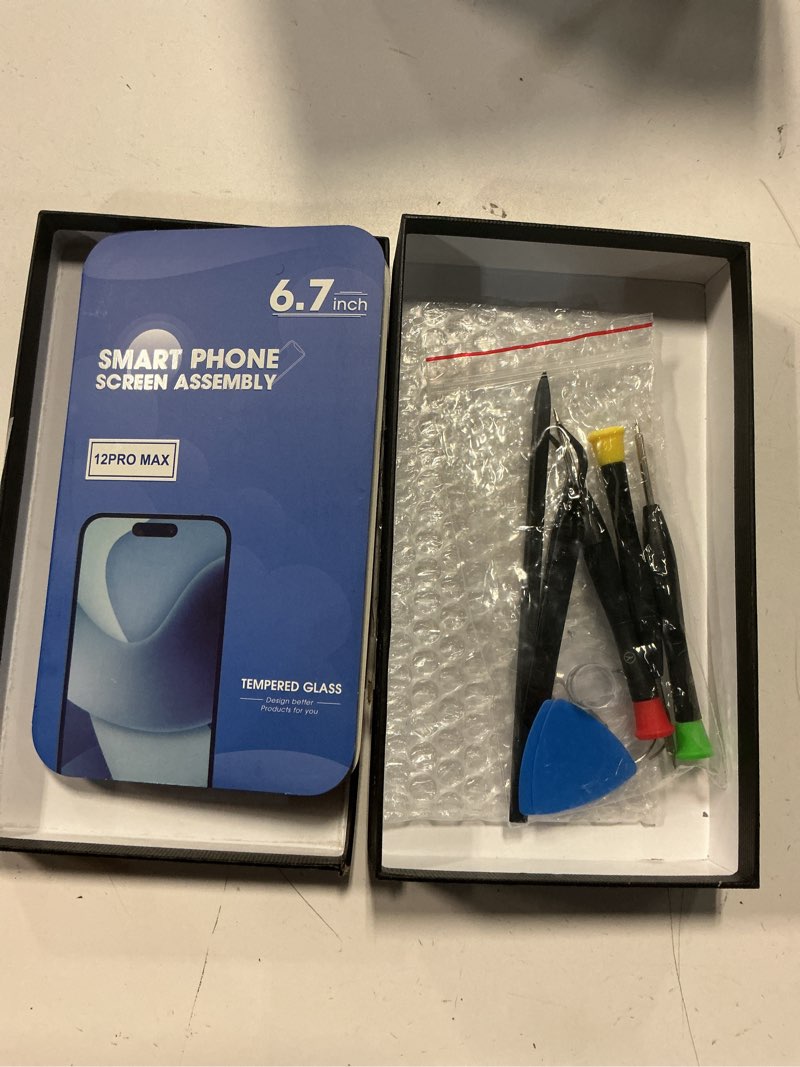 Condition photo showing Good Condition for for iPhone 12 Pro Max Screen Replacement 6.7 inch (A2342, A2410, A2412, A2411), 3D Touch LCD Display Digitizer Frame Assembly with Repair Tools 6.7" for iPhone 12 Pro Max