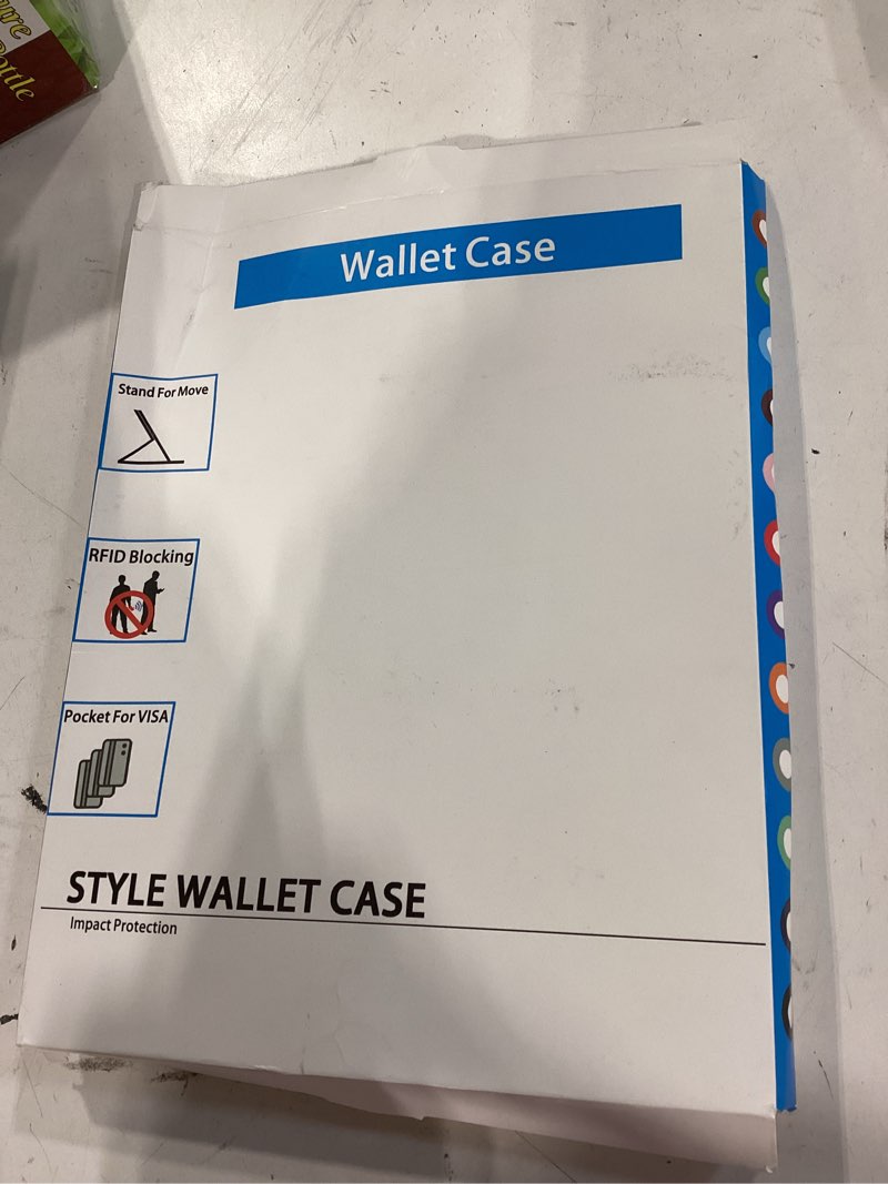Condition photo showing As Is for djbull for iphone 16 pro max 6.9" wallet case with card holder, shoulder and wristlet straps, soft pu leather, magnetic snap, flip phone case for women men for apple 16 pro max white white iphone 16 pro max 6.9"