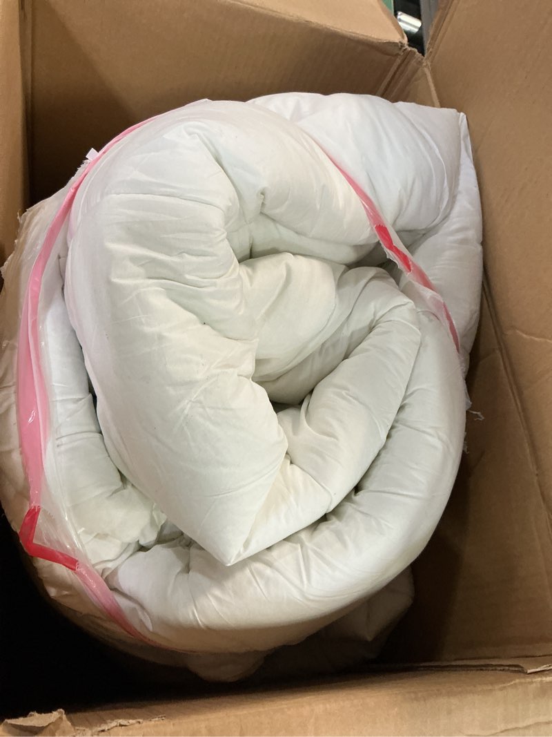 Condition photo showing As Is for Bedsure Queen Comforter Set, White Soft Prewashed Bedding for All Seasons, 3 Pieces GentleSoft™ Bed Set, 1 Lightweight Comforter (90"x90") and 2 Pillowcases (20"x26") Queen(90"x90") 02 - White