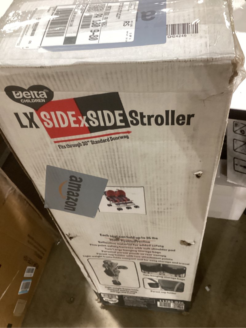 Condition photo showing Good Condition for Delta Children LX Side by Side Stroller - with Recline, Storage & Compact Fold, Grey