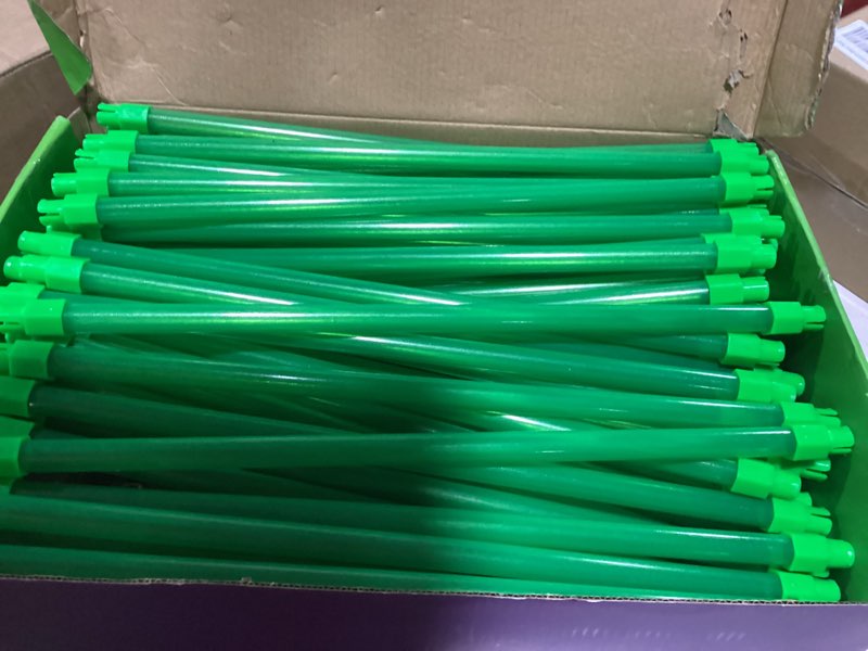 Condition photo showing As Is for v-opitos 140 pack glow in the dart fort building kits for kids age 4, 5, 6, 7, 8+ years old, stem building toys for diy castles, tunnels, ideal christmas, birthday gifts for boys & girls glow green - 140pcs