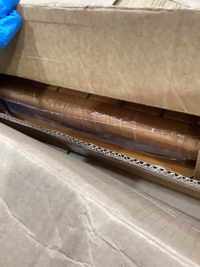 Condition photo showing As Is for 17" Teak Shower Chair with Storage Shelf & Handle, Non-Slip Waterproof Wooden Shower Bench, Stable Bathroom Seat and Heavy Duty Shower Stool for Tub or Indoor Use, Ideal for Elderly, Recovery 17"-Medium