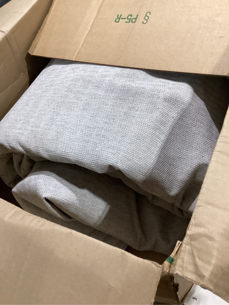 Condition photo showing Good Condition for 12x15 area rug beige grey abstract living room bedroom washable carpet neutral modern non slip soft low pile indoor extra large throw rug for dining room 12' x 15' (rectangular) beige/grey