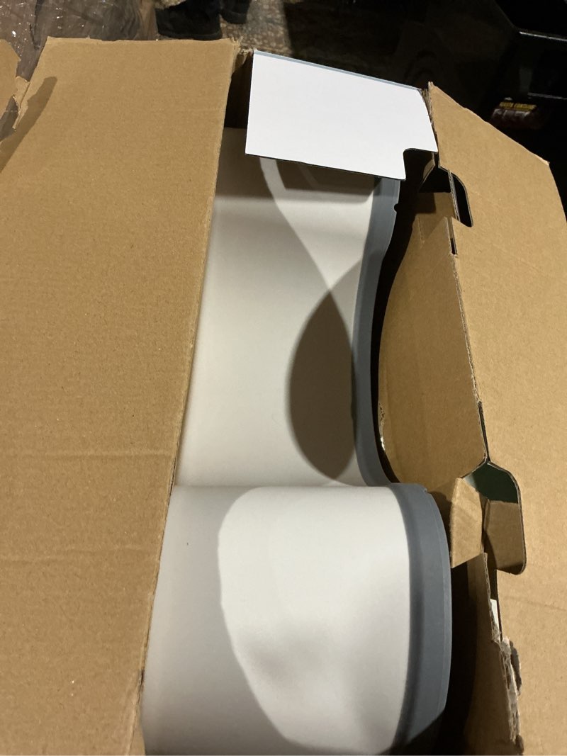 Condition photo showing As Is for MR.SIGA Toilet Stool Squat Adult, Bathroom Stool Heavy Duty, Anti Slip Toilet Step for Bathroom, Toddler Step Stool for Kids, Off-White & Dark Gray