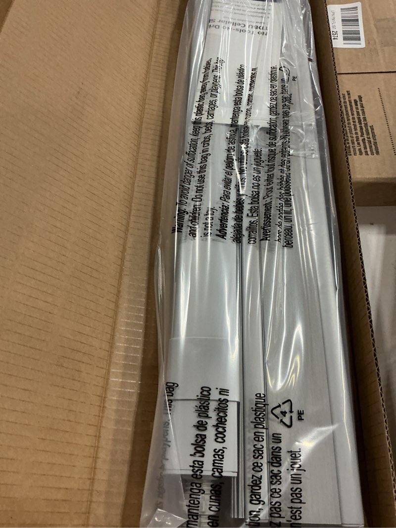 Condition photo showing New/Like New for lazblinds no tools no drill cordless cellular shades, top down bottom up (tdbu) honeycomb shades for home, light filtering thermal insulation blinds for windows, 23" w x 64" h, grey light filtering - grey 23" w x 64" h