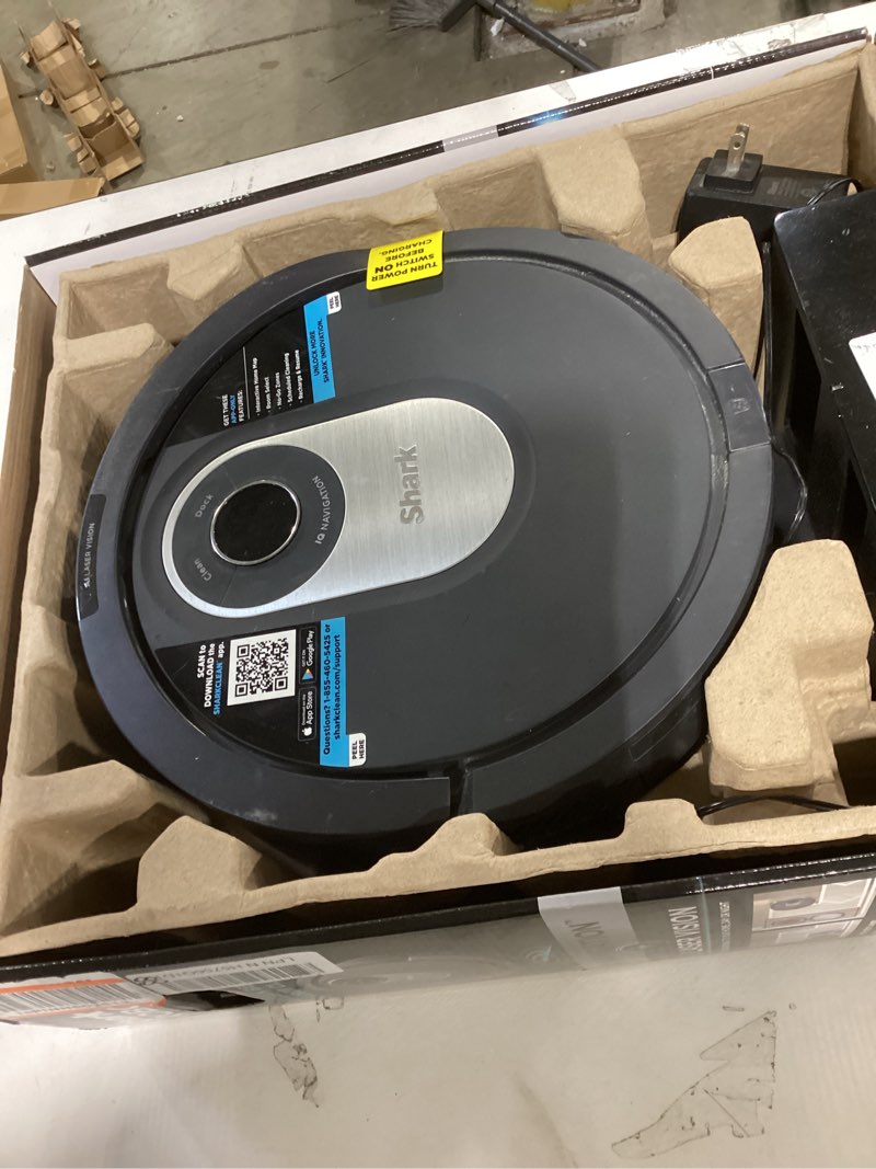 Condition photo showing As Is for Shark AI Robot Vacuum, Smart Mapping|Scheduling|Pet Hair Pick Up|Logical Navigation, Black/Silver (RV2001), Carpet