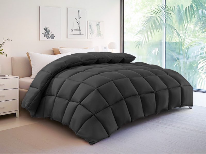 HYLEORY All Season California King Size Bed Comforter - Cooling Down Alternative Quilted Duvet Inser