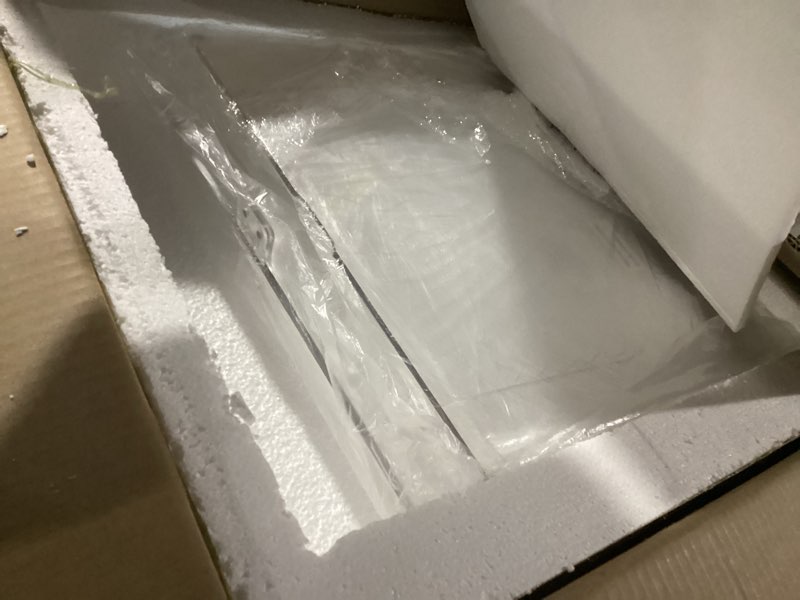 Condition photo showing As Is for pastry display case,cookie display, professional-grade retail bakery display case,3 tier premium clear acrylic bread box,with removable trays and magnetic rear doors for home or commercial use