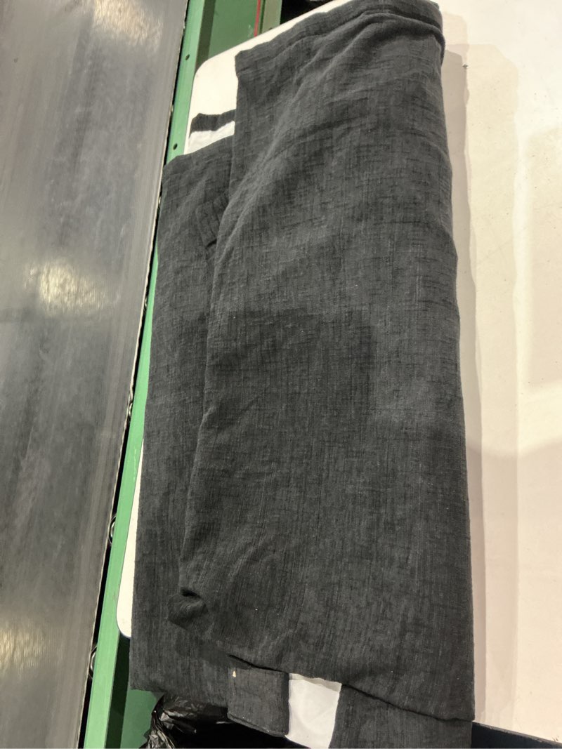 Condition photo showing Good Condition for better homes & gardens textured solid chenille blackout single curtain panel  black  50 w x 95 l