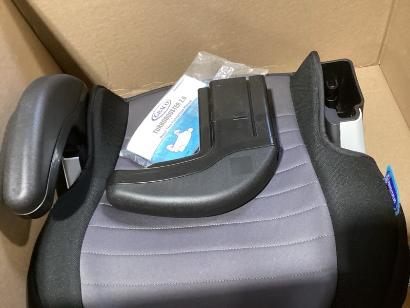 Condition photo showing As Is for graco turbobooster 2.0 backless booster car seat, denton