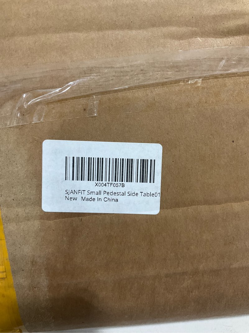 Condition photo showing As Is for Small pedestal side table