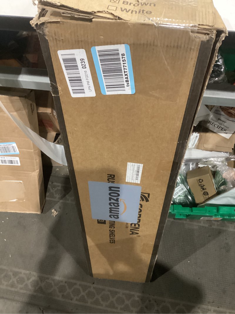 Condition photo showing Good Condition for Forbena Floating Book Shelves for Wall Set of 3, 36 Inches Long Wall Bookshelf for Bedroom, Large Wood Heavy Duty Hanging Bookshelves for Books, Living Room Decor, Closet Storage (Rustic Brown)