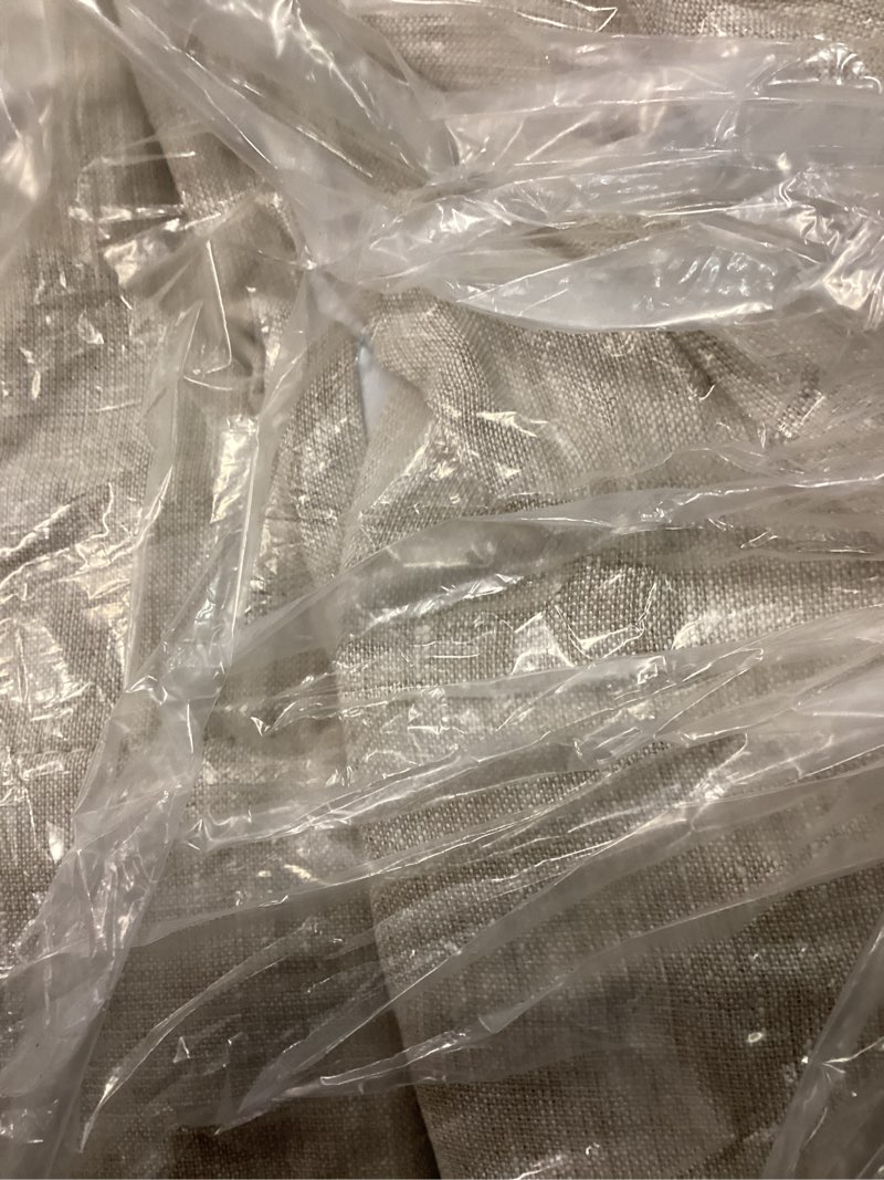 Condition photo showing Good Condition for european linen true blackout curtain, 96x108, flax