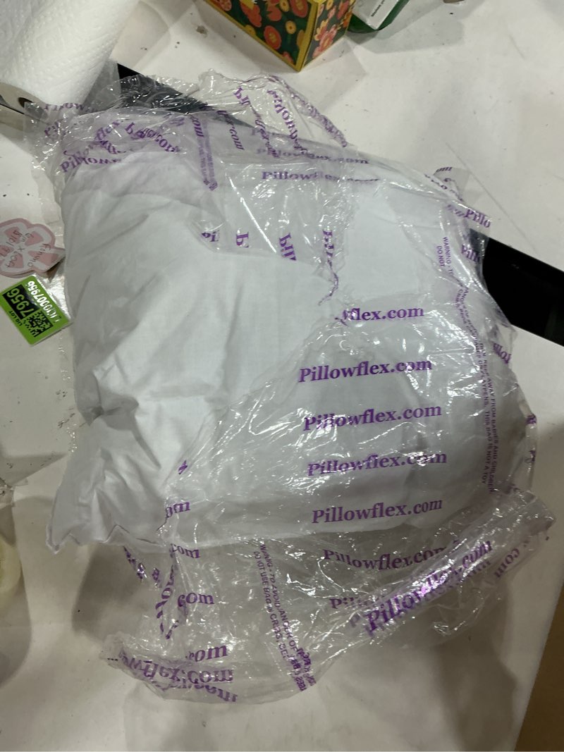 Condition photo showing Good Condition for Pillowflex Synthetic Down Pillow Insert - Down Alternative, Ultra Soft Large Square Throw Pillow, Couch Sham, Bed Sleeping - 1 Decorative Accent Form 20 Inch by 20Inch