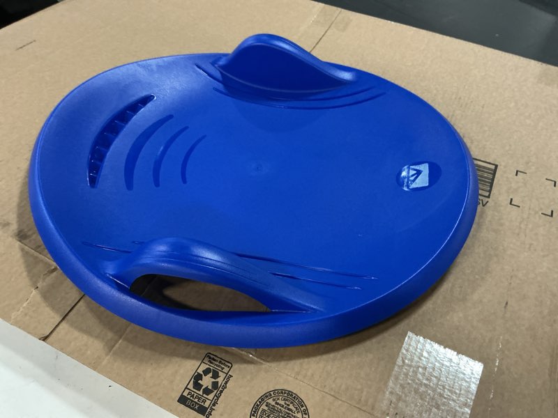 Condition photo showing Good Condition for Franklin Sports Kids Toboggan Sled - Kids Saucer Sled - Arctic Trails Plastic Snow Sled for Children - Heavy Duty Sled with Handles