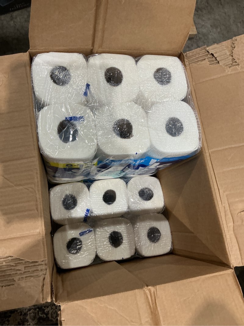 Condition photo showing New/Like New for incomplete sparkle pick-a-size paper towels, 24 double rolls (2,640 sheets total) - strong 2-ply towels for kitchen cleanup and everyday messes double 24 double rolls (pack of 1)