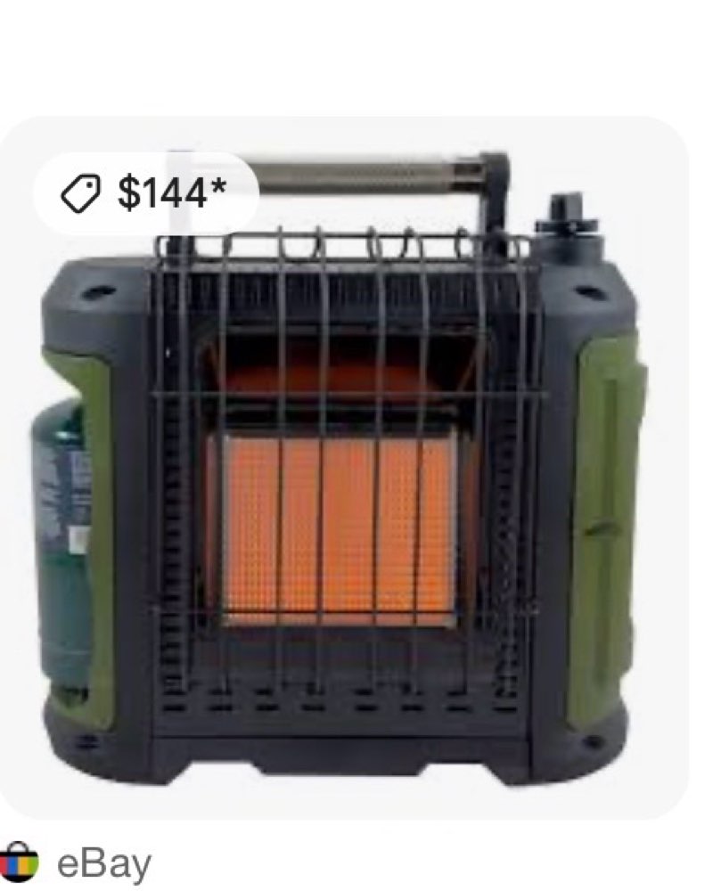 ozark trail 10,000 btu portable propane indoor/outdoor camping heater