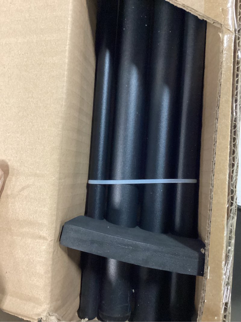 Condition photo showing Good Condition for Double Curtain Rods with Aluminum End Cap and Full Surround Brackets,1"Front and 5/8" Back Rod,Adjustable between 140 to 164 Inches (11.5-13.5 Feet), Matte Black Double Window Drapery Rod 140-164" Matte Black