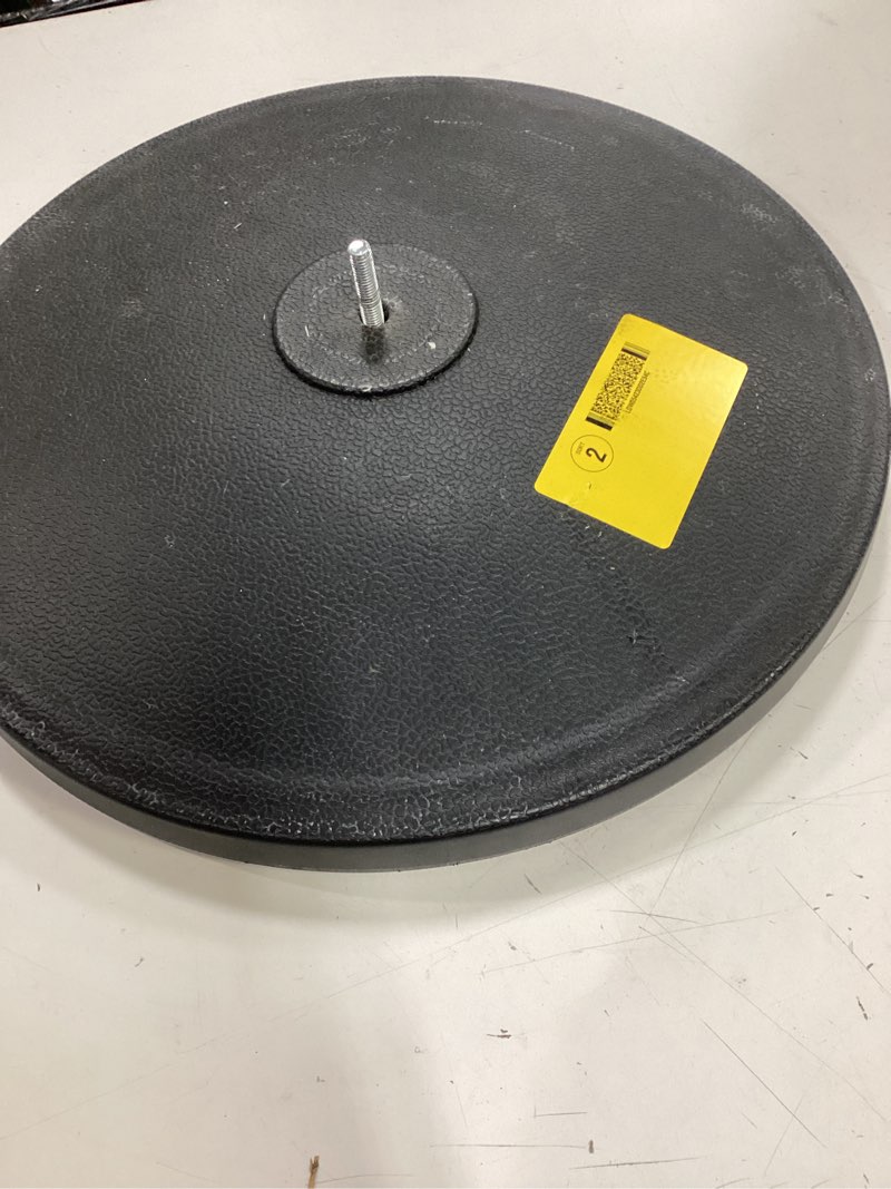 Condition photo showing As Is for 22-lb black hdpe plastic patio umbrella base
