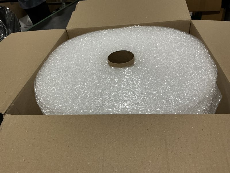 Condition photo showing New/Like New for amazon basics bubble wrap for moving, packing, shipping and storage, perforated protective cushioning for fragile items, 12-inch x 175-ft long roll, small 3/16", clear