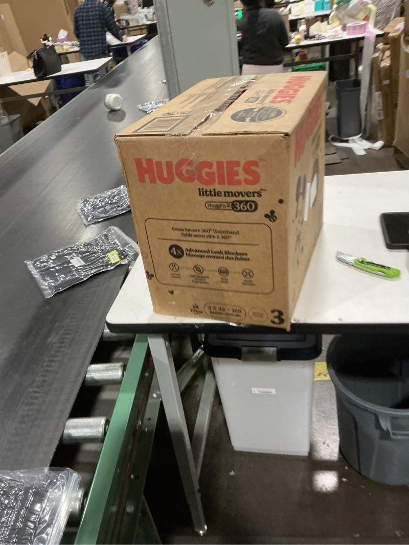 Condition photo showing New/Like New for Huggies Little Movers HuggFit 360 Pull On Diapers -Size 3 - 168ct