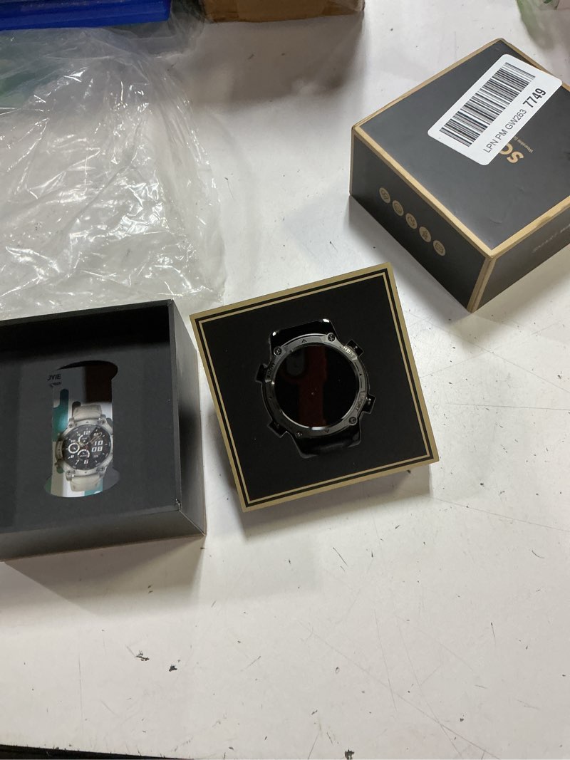 Condition photo showing New/Like New for 2026 smart watch for men, standalone gps & offline maps, 5atm waterproof, 1.43" amoled, 4gb ram, 178 sports modes, compass, heart rate/spo2/stress/all-day sleep monitor, compatible android ios black