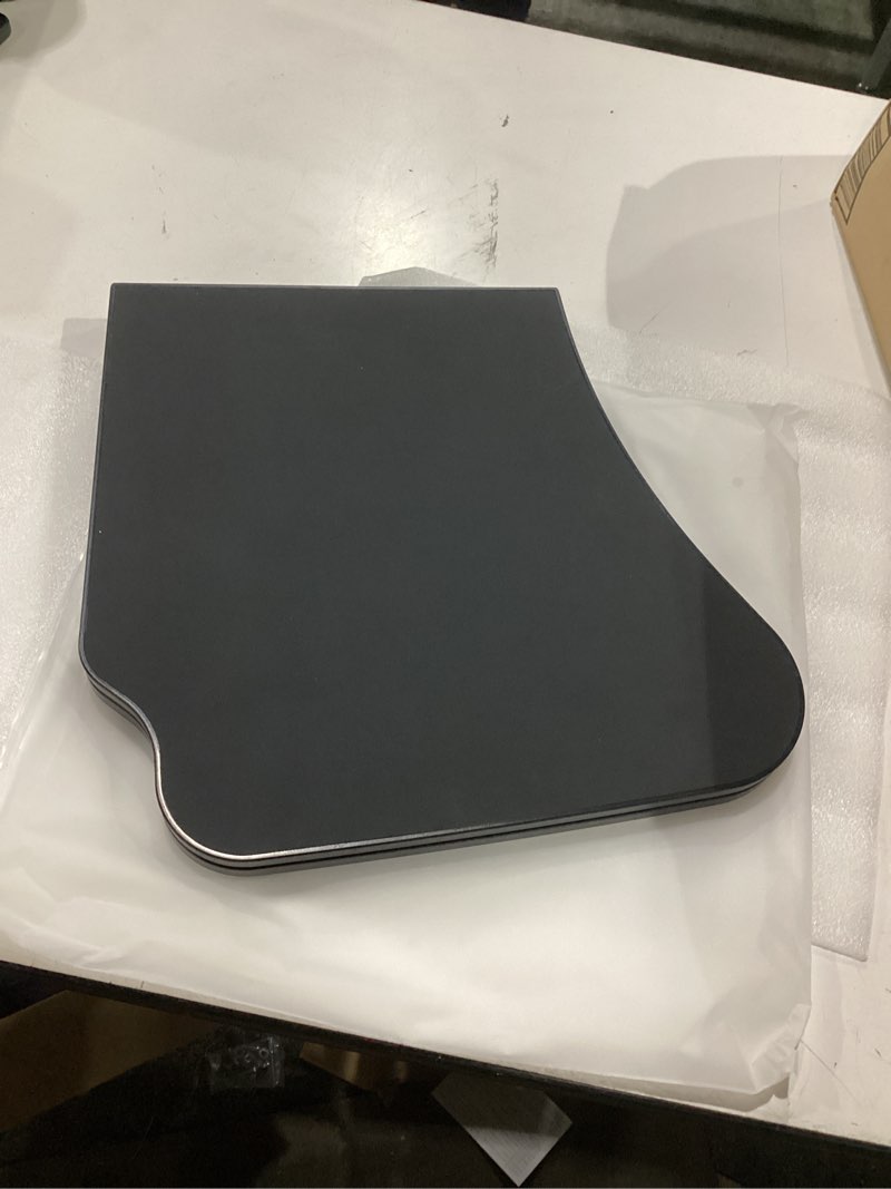 Condition photo showing New/Like New for foldable car table, multipurpose travel car tray desk with curved design for laptop, dining & entertainment, universal fit tray for most vehicles (black)