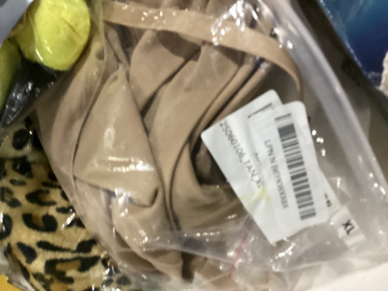 Condition photo showing Good Condition for strapless shapewear for women backless bodysuit tummy control built-in bra low back deep u plunge body shaper tan x-large
