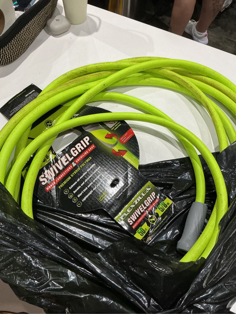 Condition photo showing As Is for legacy flexzilla swivelgrip 5/8 in. d x 50 ft. l medium duty premium grade garden hose