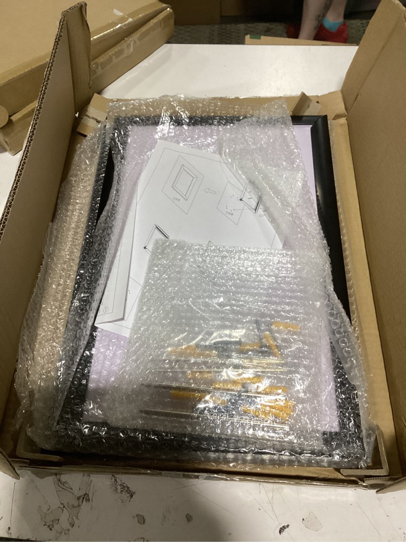 Condition photo showing Good Condition for blulu 2 pcs gold, 8.5 x 11 inch, front load easy open snap frame poster/picture frame, snap open sign holder, wall mount or tabletop gold 8.5 x 11 inch