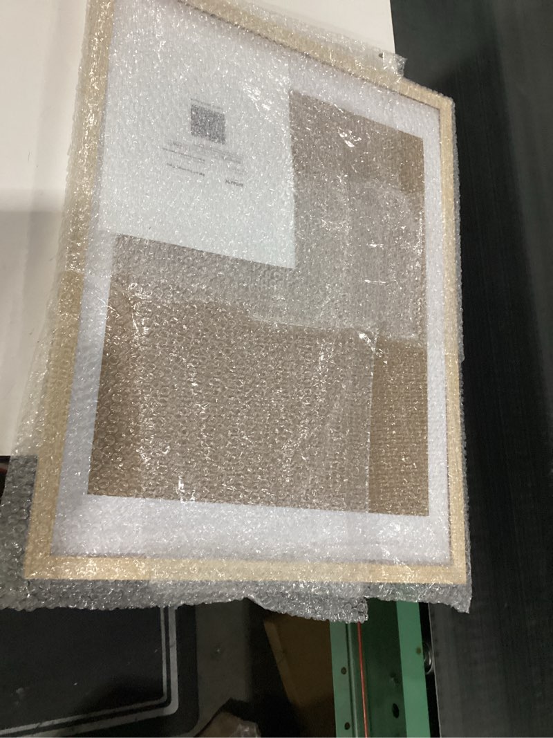 Condition photo showing As Is for LUCKYLIFE 18x24 Picture Frame, Natural Solid Wooden Poster Frames for Wall, Display 16x20 with Mat or 18x24 Without Mat, 1 Pack Natural 18x24