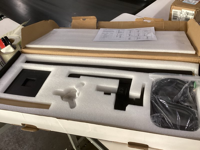 Condition photo showing Good Condition for free standing tub faucet black, floor mount freestanding tub faucets, brass stand alone tub filler, waterfall high flow bathtub shower mixer tap,sfrt-mb matte black