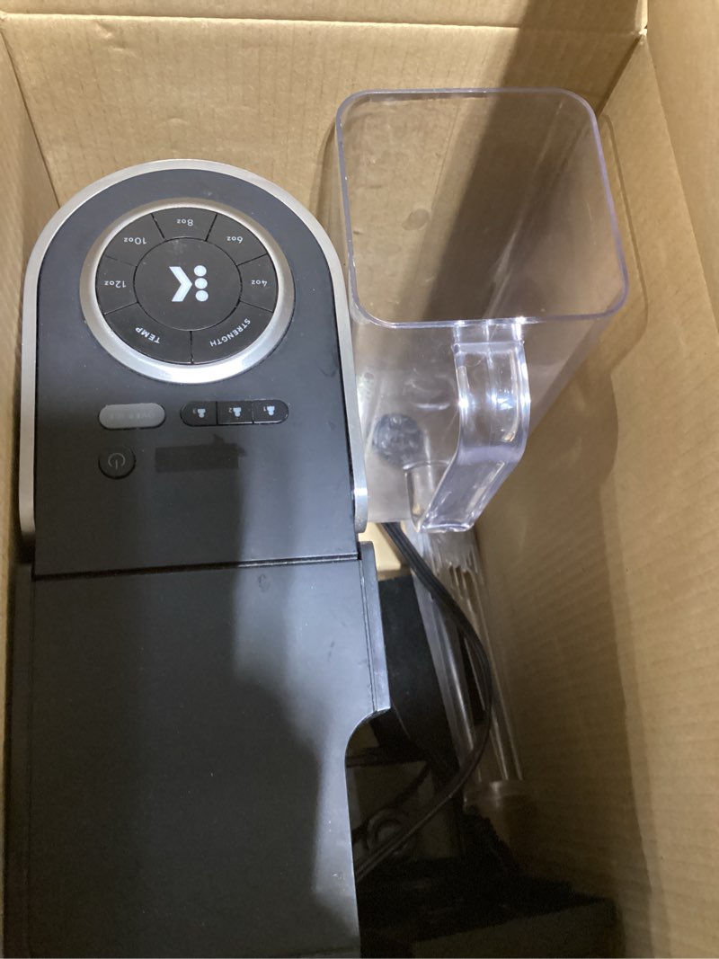 Condition photo showing As Is for keurig k-supreme single serve k-cup pod coffee maker, multistream technology, 4 brew sizes, 66oz dual-position removable reservoir, gray gray coffee maker