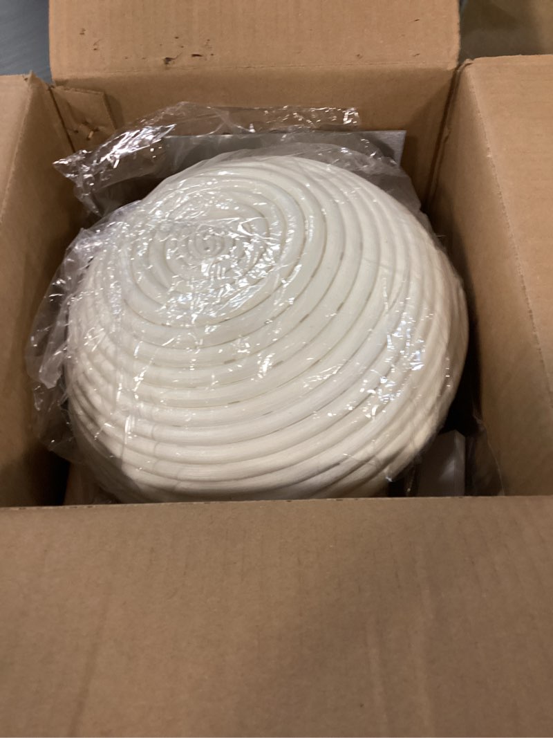 Condition photo showing Good Condition for sourdough starter kit,19pcs banneton bread proofing basket with glass sourdough starter jar, sourdough bread baking supplies, 9'' round bread proofing basket, for bread making baking fermentation