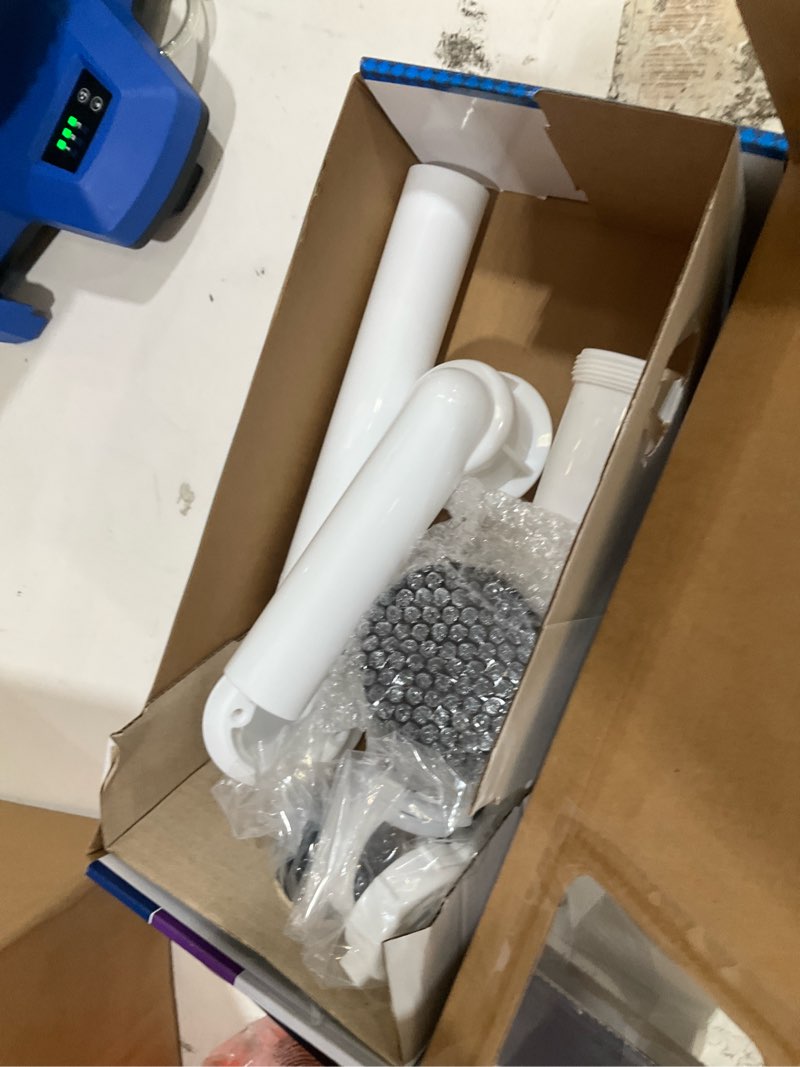 Condition photo showing As Is for dearborn 1-1/2-in touch-toe white/matte black foot lock drain with polypropylene pipe included