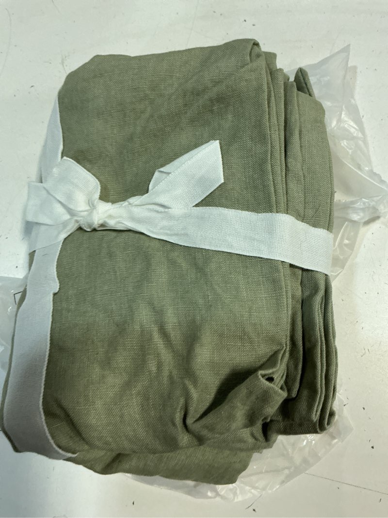 Condition photo showing Good Condition for quince european linen sham set, king, willowleaf