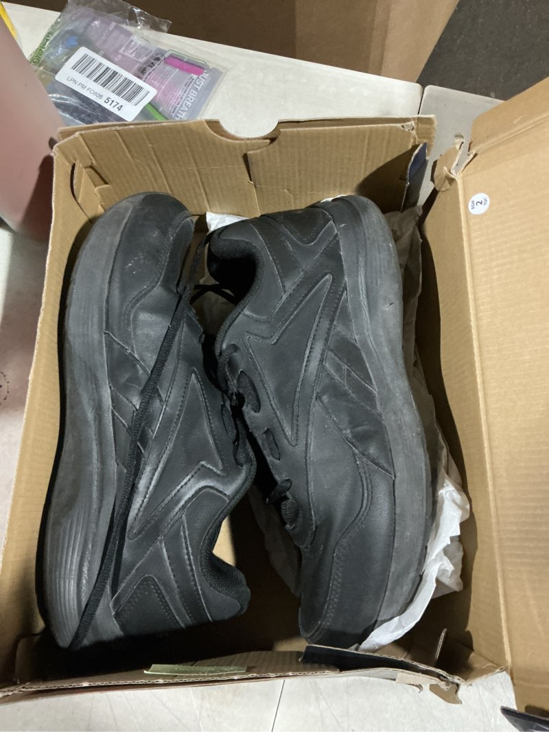 Condition photo showing As Is for reebok mens walk ultra 7 dmx max walking sneakers for men 8.5 x-wide black cold grey5/classic royal