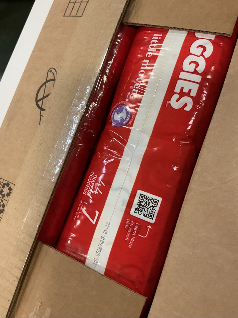Condition photo showing New/Like New for Huggies Size 7 Diapers, Little Movers Baby Diapers, Size 7 (41+ lbs), 88 Count (2 Packs of 44), Packaging May Vary Size 7 88