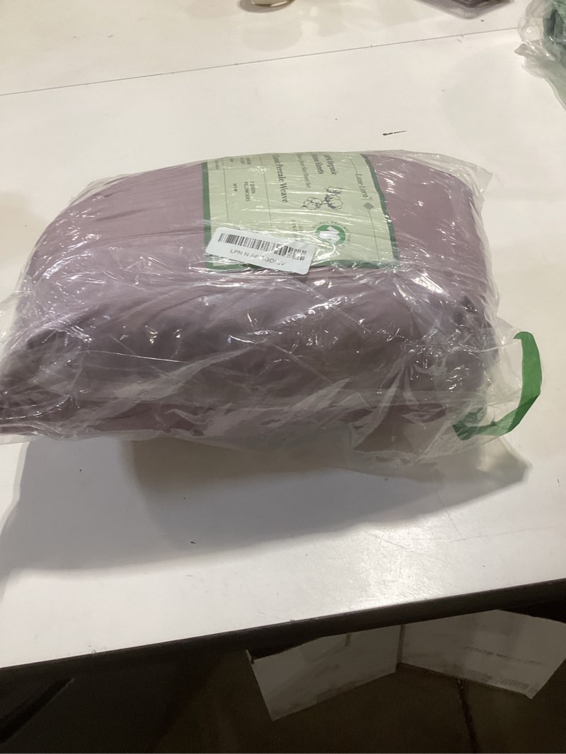 Condition photo showing Good Condition for lane linen queen size sheets set, 100% organic cotton sheet set, 4 pc queen sheets, percale weave, breathable hotel quality queen size deep pocket cooling sheet, oeko-tex sheets - lilac queen 10: lilac