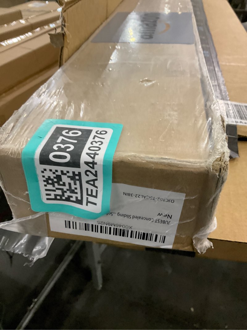 Condition photo showing New/Like New for JUBEST 38" Concealed Barn Door Hardware Kit with Soft Close Mechanism, Wall Mounted Invisible Sliding Door Track for Opening Width 30" to 34", Hidden Barn Door Hardware Kit, Door Needs Groove 38IN(No Door)