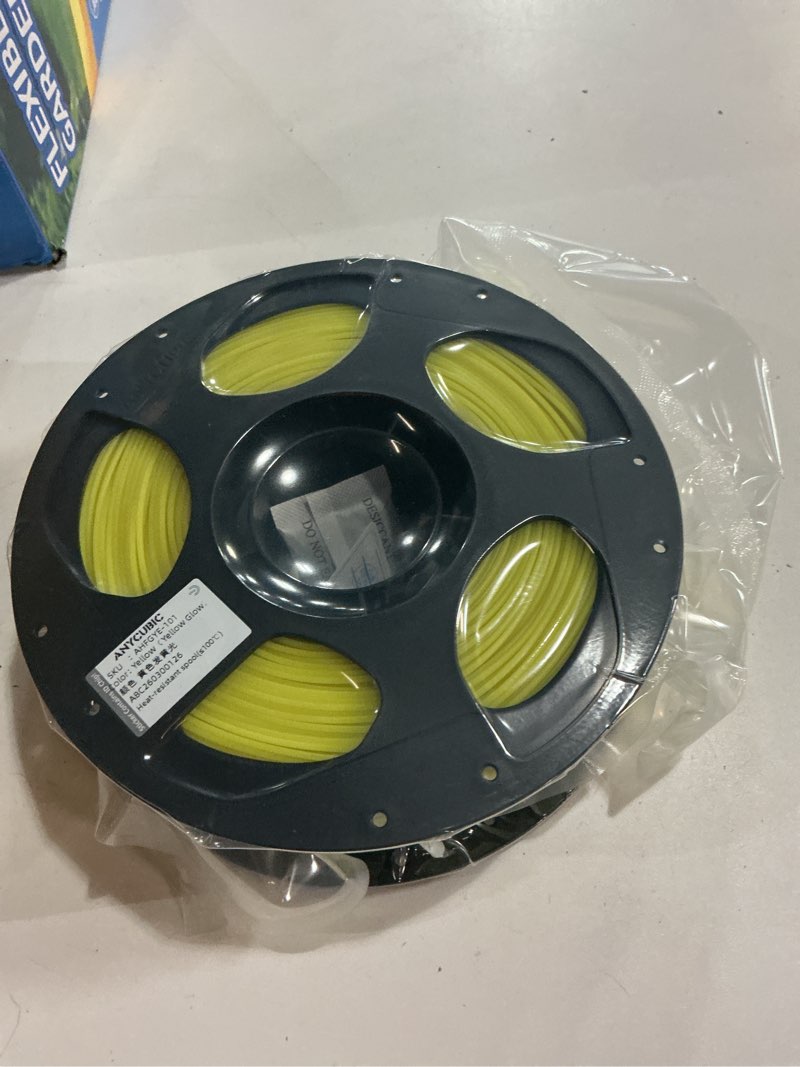 Condition photo showing New/Like New for anycubic pla 3d printer filament, glow in the dark, 3d printing pla filament 1.75mm dimensional accuracy +/- 0.02mm, 1kg reusable spool (2.2 lbs), yellow pla, glow yellow 1kg yellow pla - glow to yellow