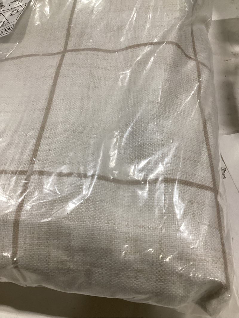 Condition photo showing Good Condition for nicetown full shade curtain panels, 62 x 63 inch, beige, pair of energy smart & noise blocking out blackout drapes for dining room window, thermal insulated guest room lined window dressing 62"w x 63"l (pack of 2) beige