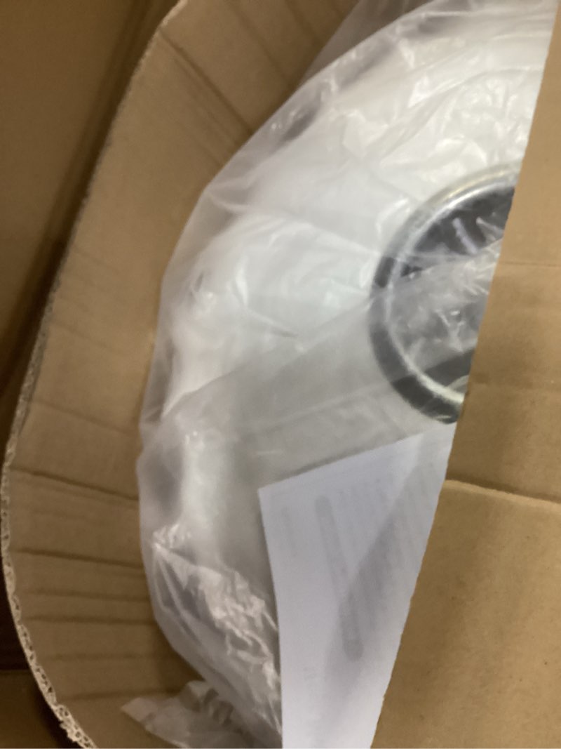 Condition photo showing Good Condition for 19.7in Lantern Pendant Light, 3-Light Imitation Silk White Bubble Pendant Lighting Fixture, Hanging Lamp Simple Chandelier for Living Dinning Room Kitchen Island Bedroom Restaurant Cafe White 19.7in