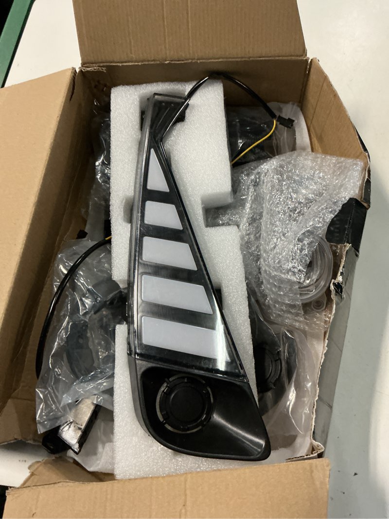 Condition photo showing As Is for daytime running light for toyota chr 2020 2021 2022 fog light assembly replacement dual-colors drl with led lamp blub led driving light
