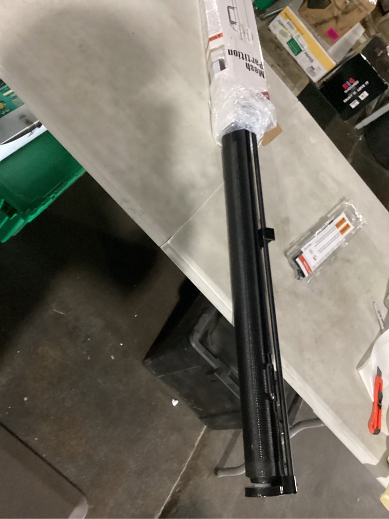 Condition photo showing Good Condition for reinforced 42" tall x 120" extra wide retractable baby gate extra long baby gates for large openings prevent kids and pets from jumping over retractable pet gate reinforced puppy gates for dogs, black black 42" tall x 120" wide? with reinforced bar ?
